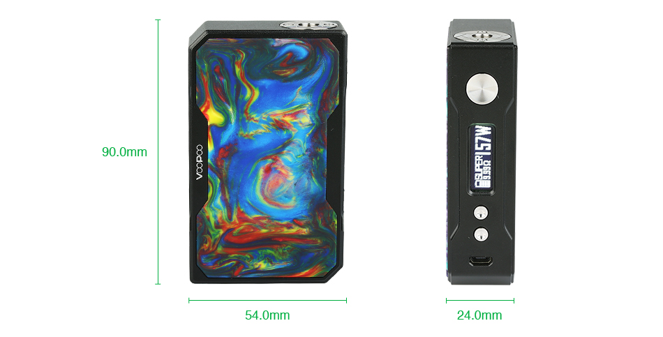 VOOPOO Black Drag Resin 157W TC Box MOD