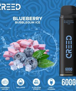 Creed  Disposable Vape - Blueberry Bubblegum Ice 6000 Puffs