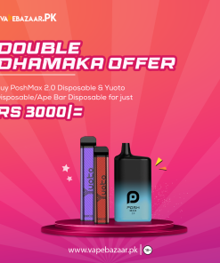 Bundle # 3 🔥 Limited Double Dhamaka Offer 🔥 | Posh Max 2.0 Disposable & Yuoto Disposable/Ape Stick Disposable for PKR 3,000!